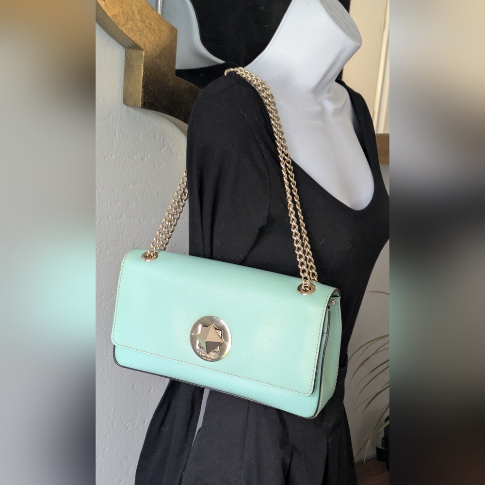 Kate Spade Mint Green Purse. - Picture 2 of 16